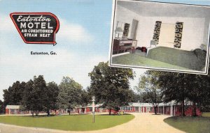 Eatonton Georgia Eatonton Motel, Multi-View Linen Vintage Postcard U8173