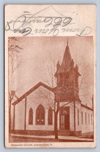 J87/ Cumberland Ohio Postcard c1910 Guernsey County Methodist Church 1214