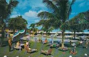 Florida Fort Lauderdale Towne & Country Motel With Pool 1958