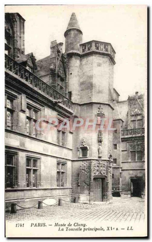 Old Postcard Paris Musee De Cluny La Tourelle Main