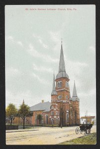 St Johns German Lutheran Church Building Erie PA Unused c1910s