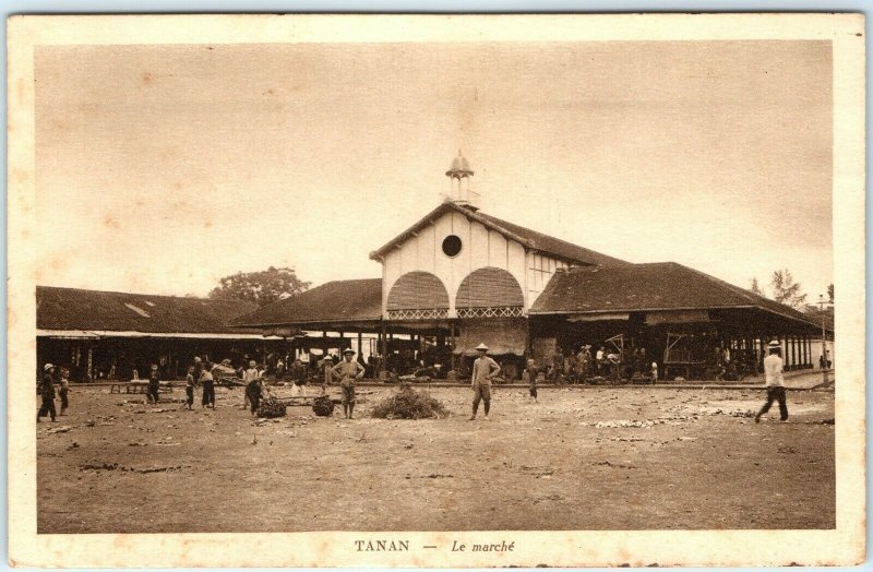 c1910 Tanan, Vietnam The Market Litho Photo Nadal Saigon Tan An French A53