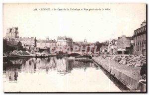 Old Postcard Rennes Wharf and the Prévalaye General view of the city