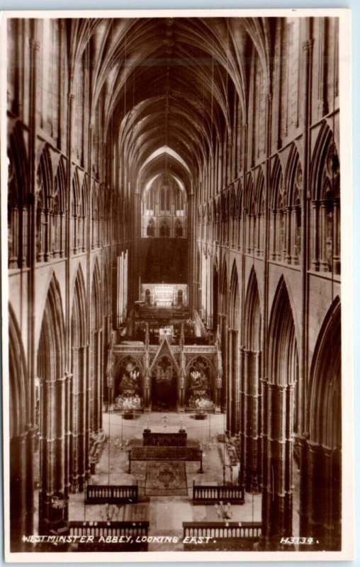 Postcard - Looking East, Westminster Abbey - London, England