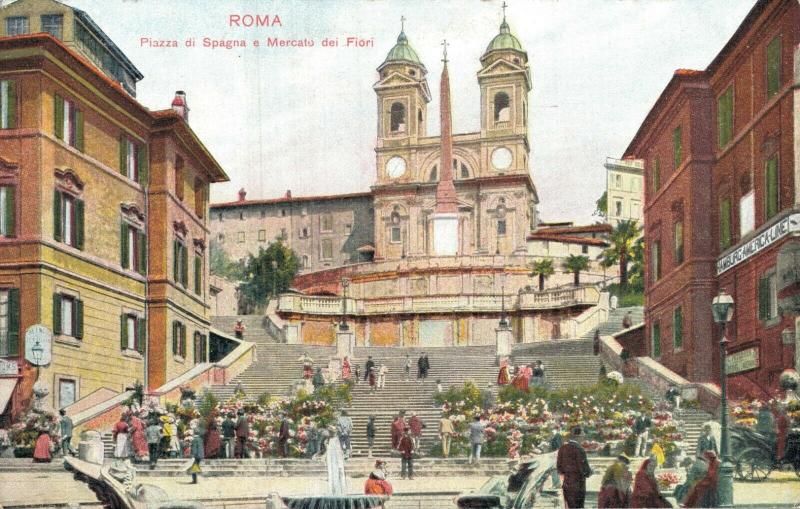 Italy Roma Piazza di Spagna e Mercato dei Fiori 01.71