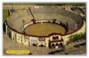 1953 Juarez Mexico Bull Ring Vintage Standard View Postcard Coca Cola Sign