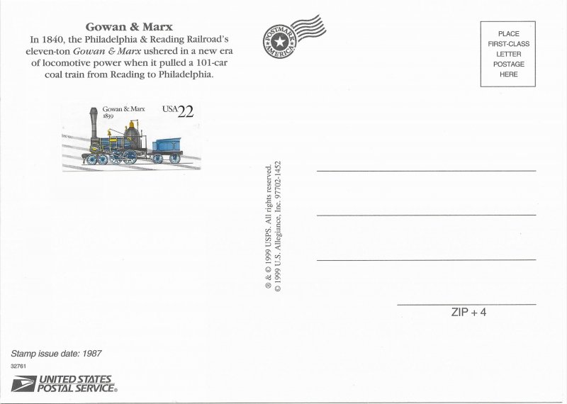 US  Unused. #2366 Locomotive - Gowan & Marx (1839) includes used #2366 stamp.