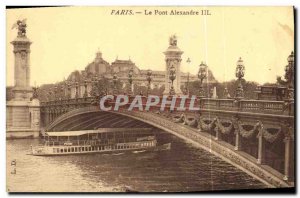 Old Postcard Paris Pont Alexandre III