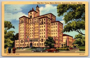 Houston Texas~New Young Mens Christian Association Bldg~PM 1941~Linen Postcard