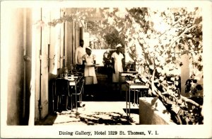 Vtg RPPC Hotel 1829 St. Thomas VI Rare rppc Restaurant Patio Virgin Islands