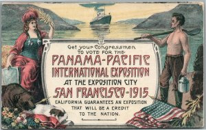 SAN FRANCISCO CA PANAMA PACIFIC EXPOSITION ANTIQUE POSTCARD
