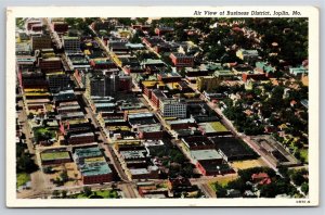 Joplin Missouri~Air View Of The Cities Business District~PM 1946~Vintage PC