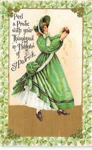 Peel a Pratie with your Thumbnail St. Patricks Day 1911 postal marking on front