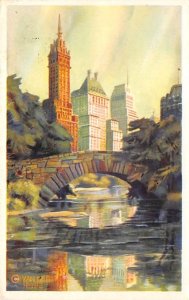 Rainy Day Central Park - New York City, New York NY Postcard