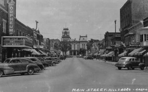 J81/ Hillsboro New Hampshire RPPC Postcard c1940s Main St Theatre  208