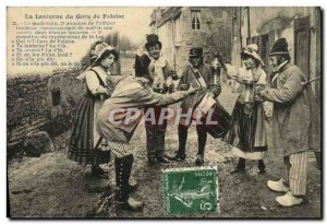 Old Postcard The Lantern of Falaise Folklore Costume Gars