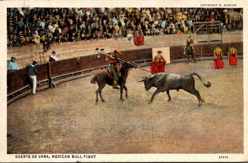 Corrida Bull Fight Suerta De Vara Mexican Bull Fight 1931 Curteich