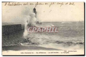 Postcard Old Charente Inf Island Oleron La Cotiniere La Tempete Lighthouse