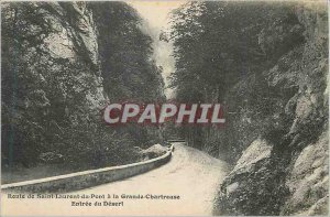 Old Postcard Sain Laurent Route du Pont Grande Chartreuse Entree Desert