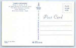 LINCOLN, New Hampshire NH ~ Roadside TIMBER'S RESTAURANT c1960s Postcard