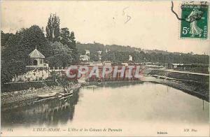 'Old Postcard L''Isle Adam L''Oise and hillsides of Parmain'