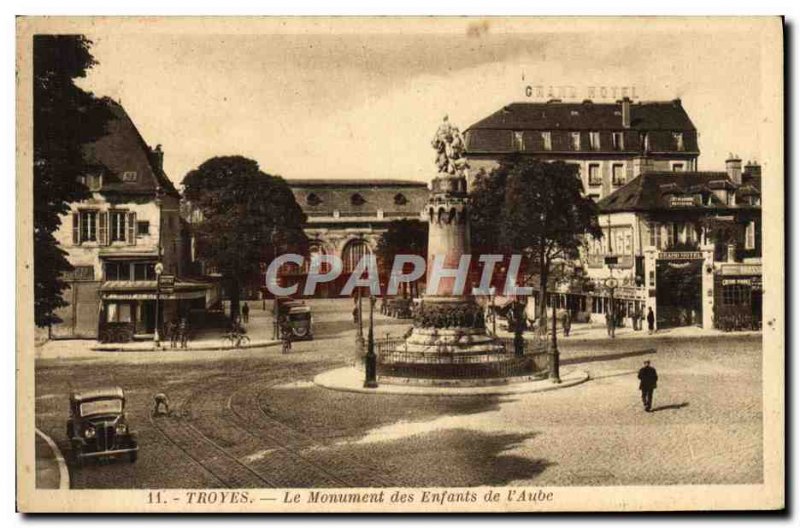 Old Postcard Troyes The Monument Of Children From & # 39Aube