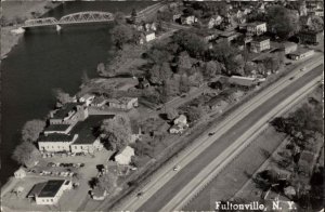 Fultonville NY New York Aerial View Real Photo Postcard #1