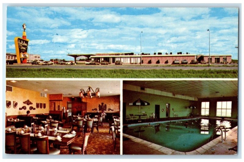 c1960 Holiday Inn Highways East Downtown Airport Albert Lea Minnesota Postcard