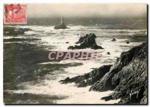 Postcard Modern Raz Finistere Lighthouse Old