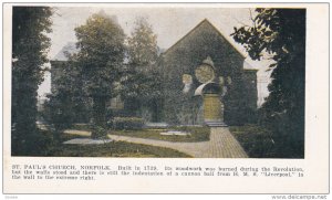 NORFOLK, Virginia, 1900-1910's; St. Paul's Church