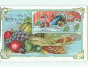 Divided-Back THANKSGIVING SCENE Great Postcard AA0521