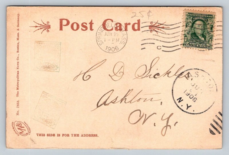 Steamer  Silvia   Springfield   Massachusetts    Postcard