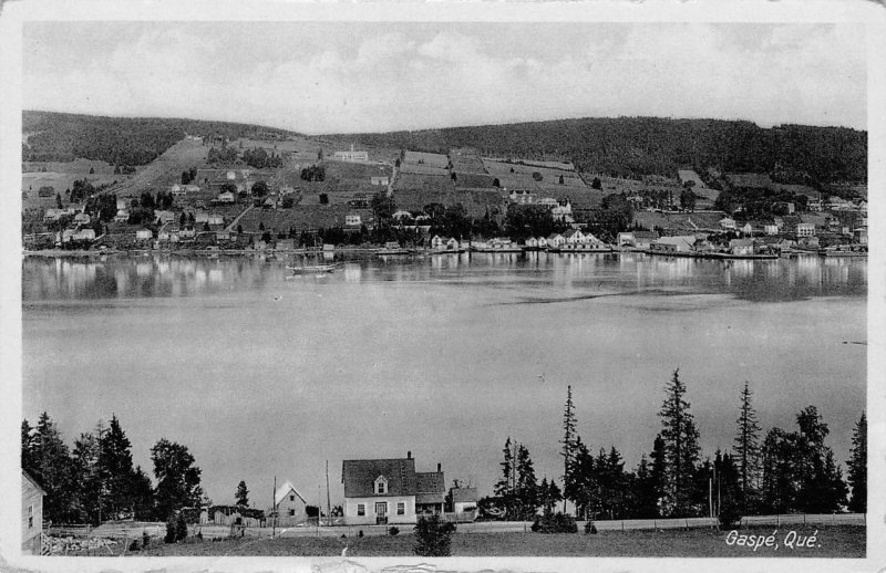 GASPE Quebec, Canada Harbor Scene Vintage Postcard ca 1920s