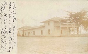 RPPC Old Custom House, Monterey, CA Antique Real Photo 1909 Vintage Postcard