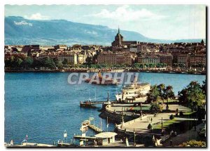 Modern Postcard Geneva General view of the harbor and the city