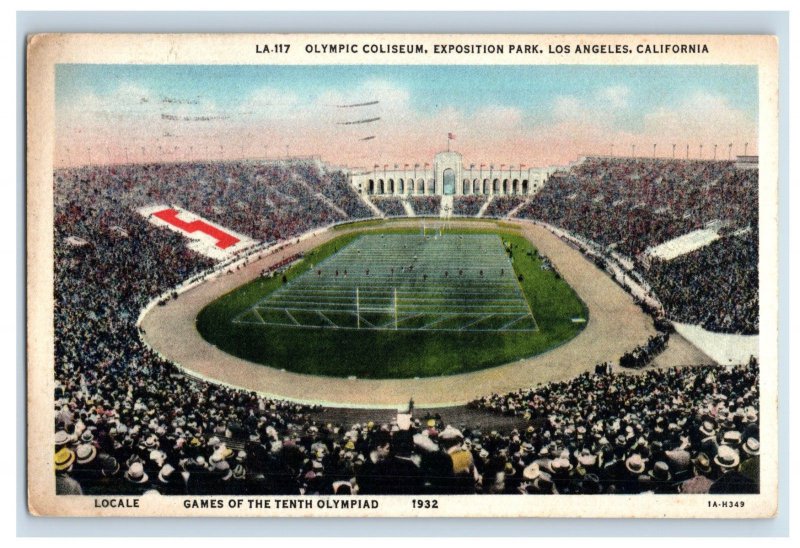 C1915 Olympic Coliseum Exposition Park Los Angeles California Postcard P148