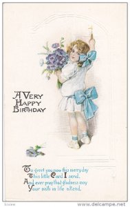 BIRTHDAY : Girl w/ blue flowers , 00-10s