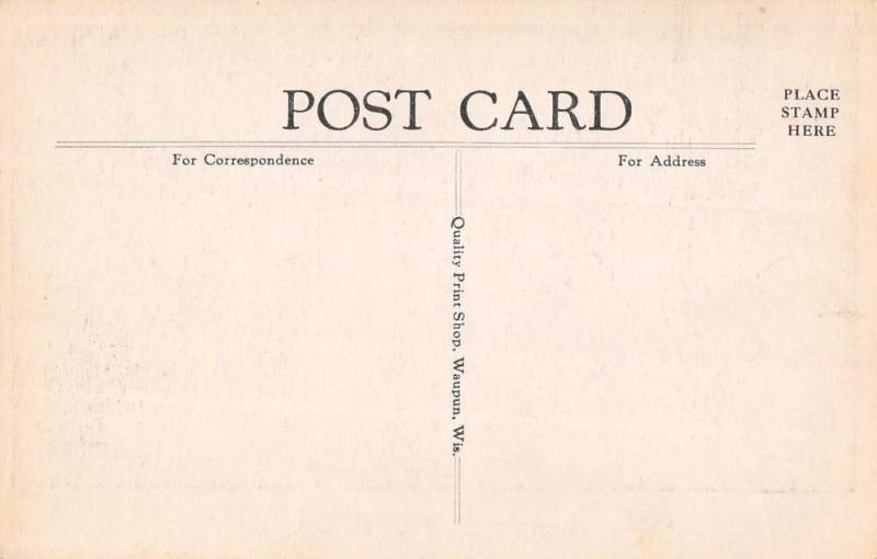 Waupun Wisconsin Post Office Exterior Street View Antique Postcard K19293