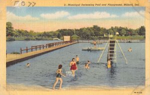 Milford Delaware Swimming Pool and Playground Vintage Postcard AA29753