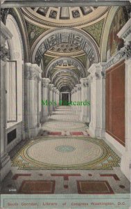 America Postcard - Washington D.C, Library of Congress, South Corridor RS37133