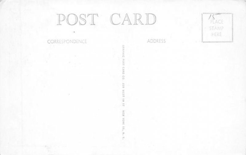 Franklin Delando Roosevelt View Postcard Backing 