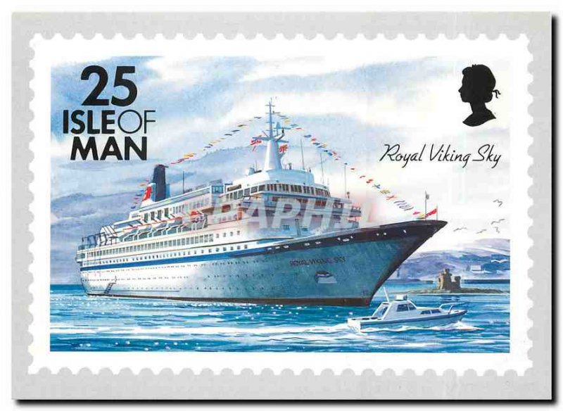 Postcard Modern Ships Isle of Man Royal Viking Sky