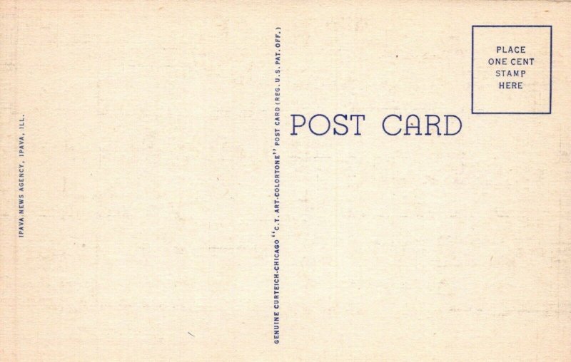 IL, Macomb, Illinois Linen Large Letter Postcard, Curt Teich