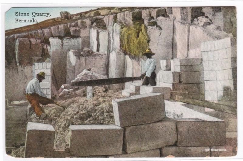Stone Quarry Bermuda 1910c postcard