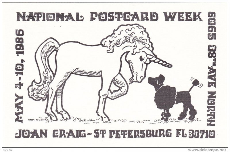 Unicorn #2 , Postcard Week Postcard , 1986