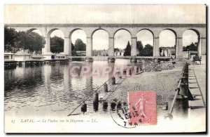 Old Postcard The Viaduct Laval Mayenne