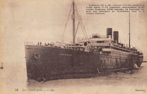 Chicago French Line Ship Writing on back 