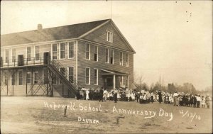 Hopewell School Glastonbury? Connecticut Anniv Day 1916 Real Photo Postcard