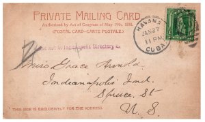 1902 Castillo del Morro Havana Cuba Fort Lighthouse Vintage Postcard