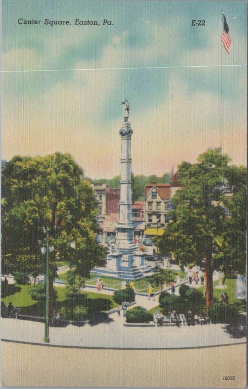 Postcard Center Square Easton PA